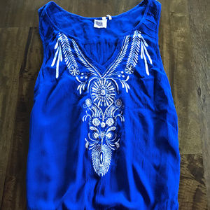 Anthropologie: Lilka Embroidered Peasant Tank S